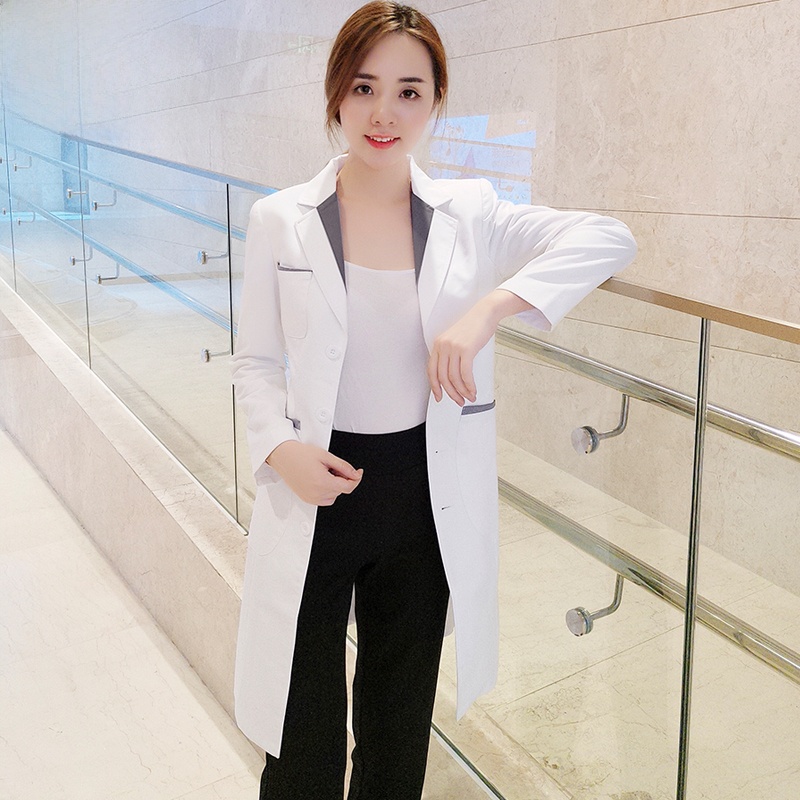 Medical Lab Years - Blouse de laboratoire longue blanche haut