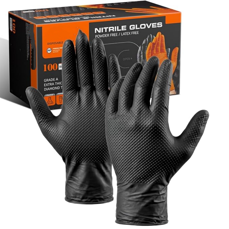 Disposable Gloves Nitrile - Gants en nitrile jetables industriels orange