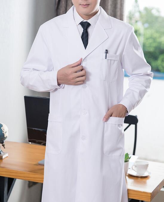 Medical Lab Gown - Blouse de laboratoire blanche pour homme,