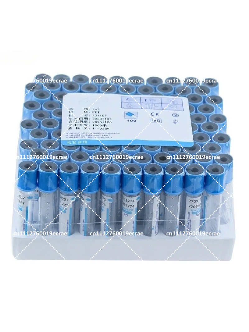 Blood Collection Tube - 100 tubes de prélèvement sanguin anticoagulants,