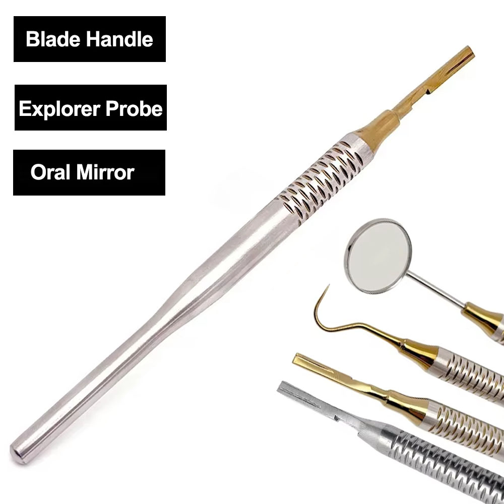 Dental Mirror Probe - Miroir buccal dentaire en acier inoxydable,