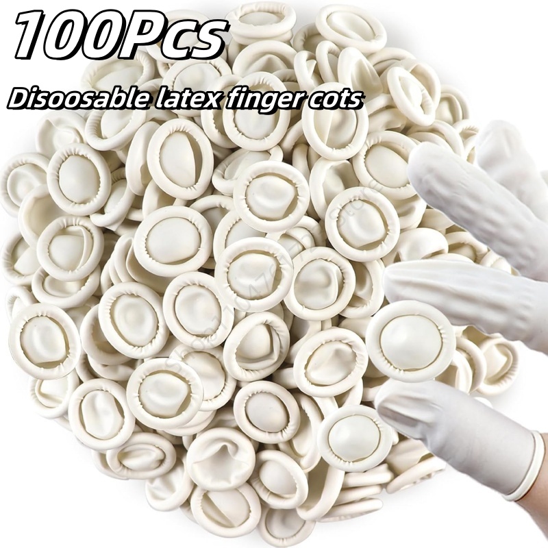 Disposable Gloves Nitrile - 100 Protège-doigts jetables en caoutchouc, antidérapants,