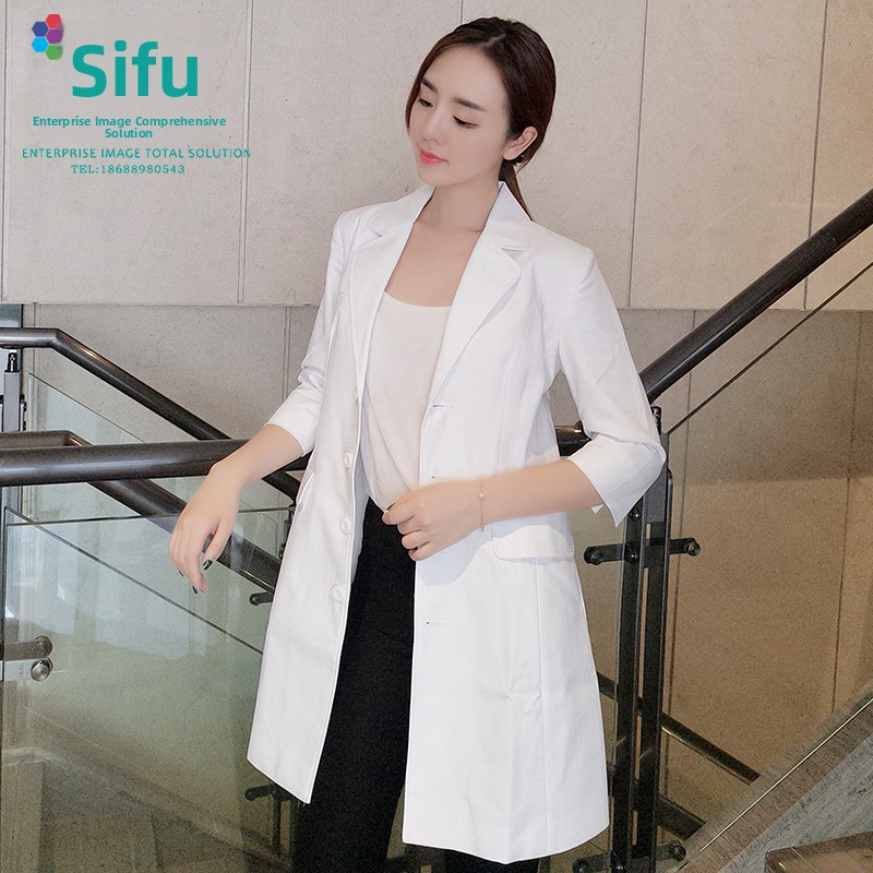 Medical Lab Years - Blouse de travail mi-longue pour femme,