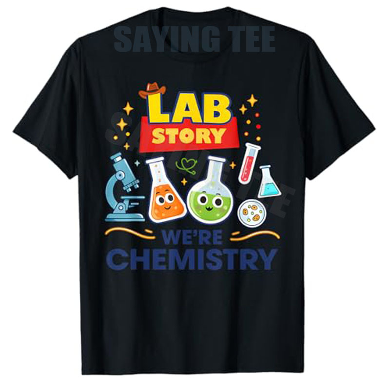 Medical Lab Graphics - T-shirt en coton Y2K pour scientifique,