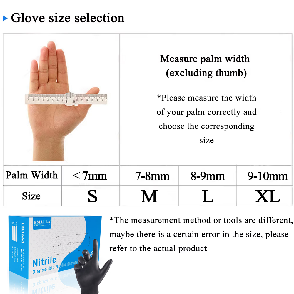 Gants de tatouage jetables en  - Disposable Gloves Nitrile avis et prix