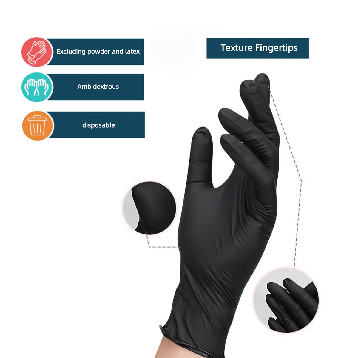 10/20/50/100 pièces gants jeta - Disposable Gloves Nitrile avis et prix