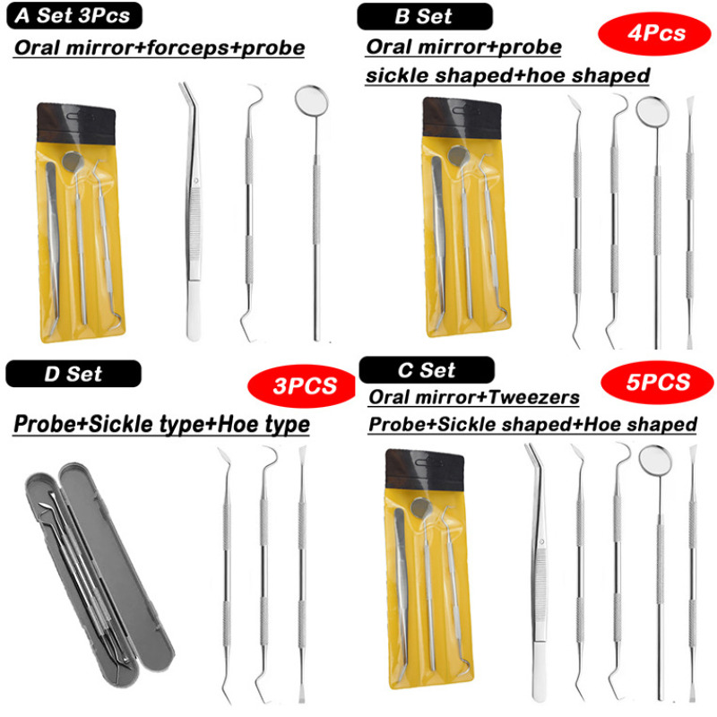 1 ensemble de pincettes à miro - Dental Mirror Probe avis et prix
