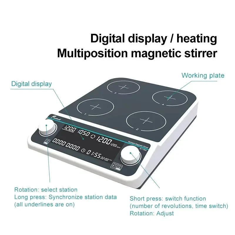 Agitateur magnétique Multiple  - Magnetic Stirrer Hotplate avis et prix