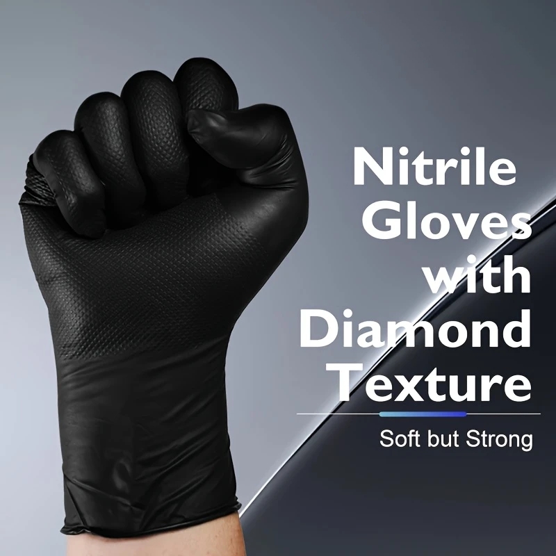 Gants jetables noirs en Nitril - Disposable Gloves Nitrile avis et prix