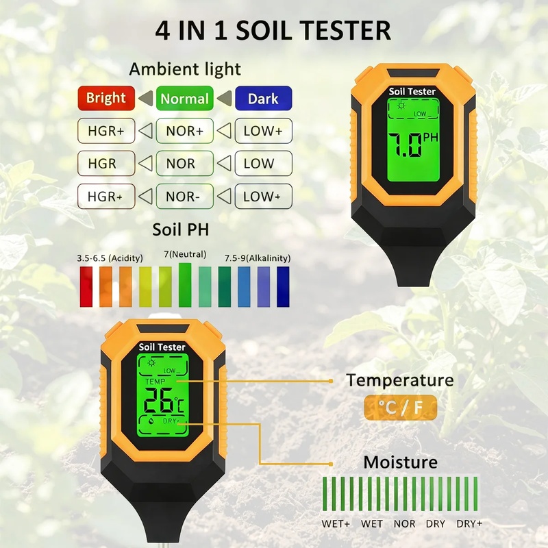 Testeur de sol 4-en-1, humidim - Ph Meter avis et prix