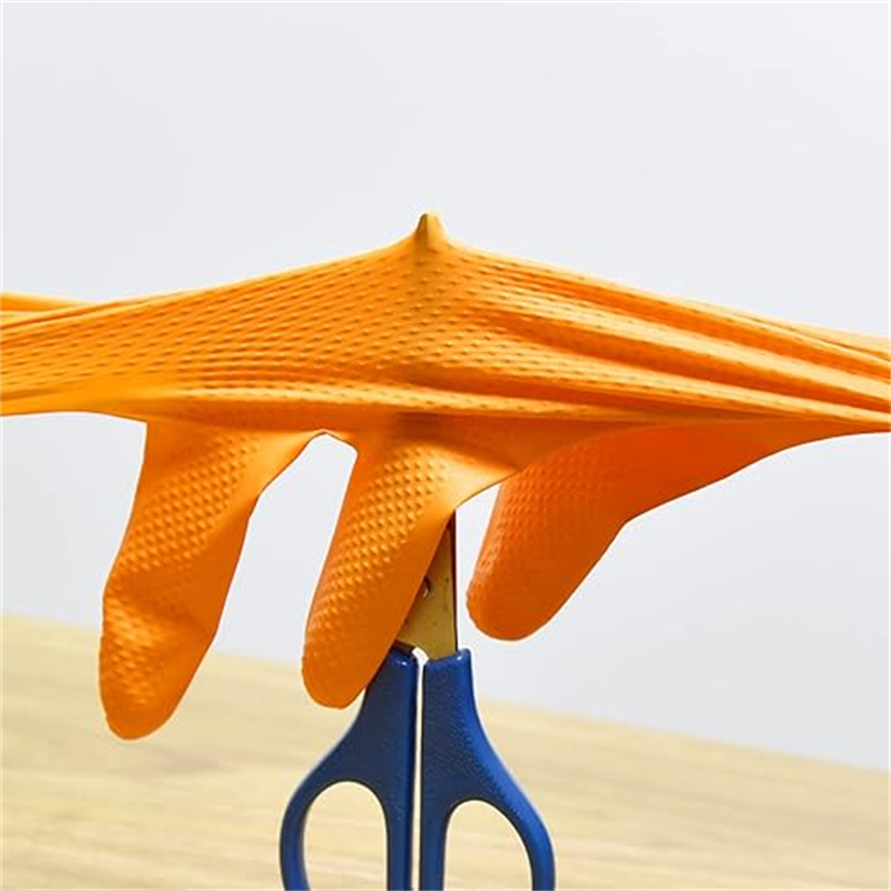 Gants en nitrile orange robust - Disposable Gloves Nitrile avis et prix