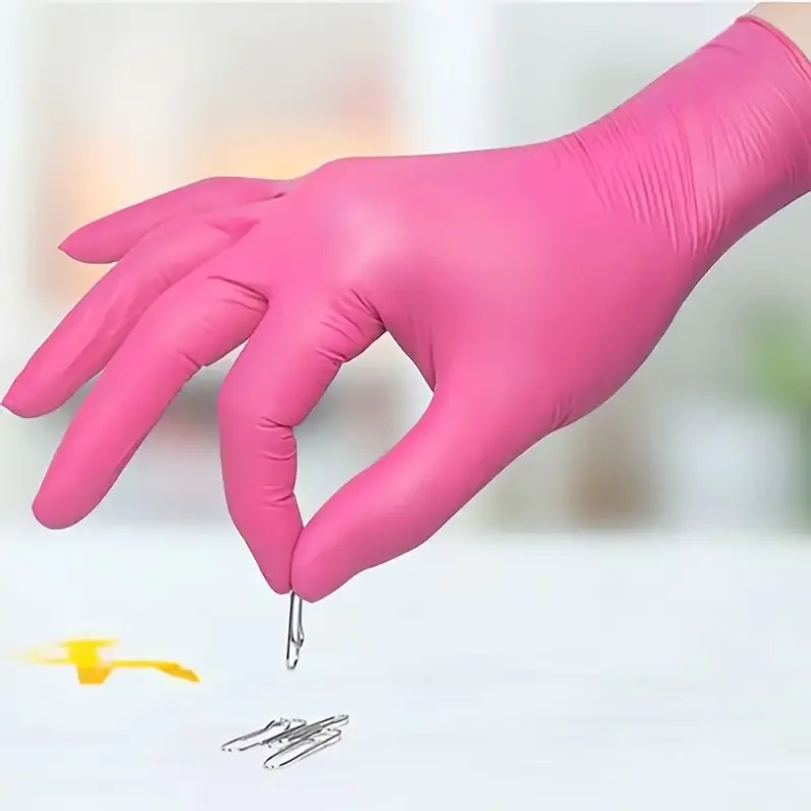 Gants jetables en nitrile fuch - Disposable Gloves Nitrile avis et prix