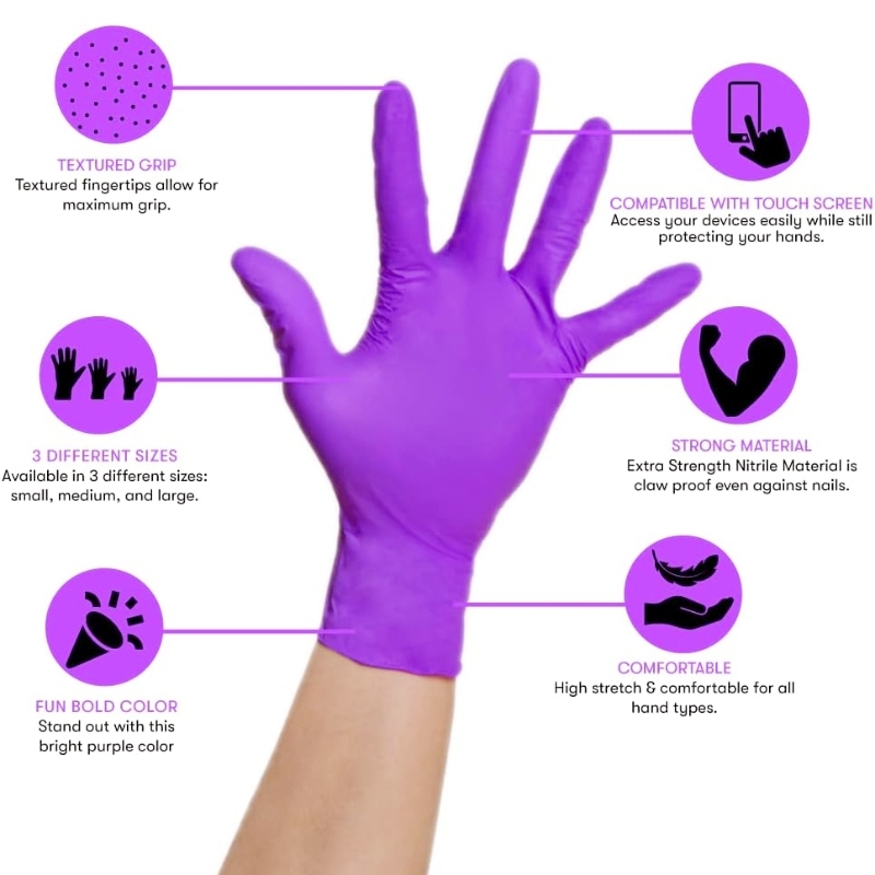 50/100 pièces gants en Nitrile - Disposable Gloves Nitrile avis et prix